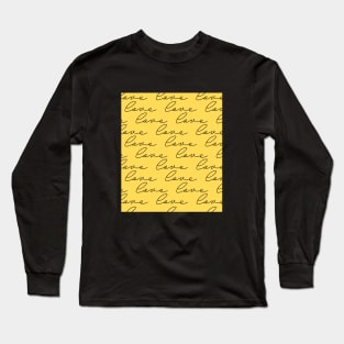 Love Love Love - Mustard Long Sleeve T-Shirt